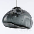 Smoke gray white clouds decorated glass hanging lamp